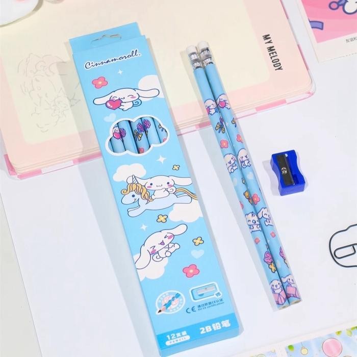 

ID [RAIINBOW] PENSIL 2B BOX ISI 12PCS PENSIL 2B MOTIF LUCU ISI 12PCS + SERUTAN