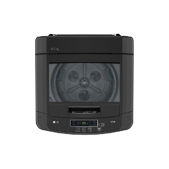 LG Mesin Cuci Top Loading 12kg - Smart Inverter - Turbo Drum - Black - Model T2312VSPB