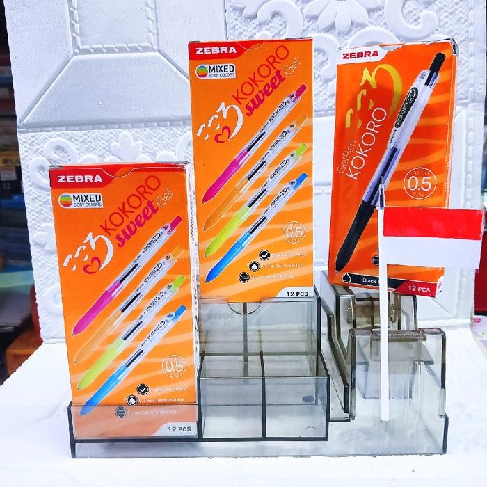 

ID PEN GEL ZEBRA KOKORO SWEET GEL NEEDLE TIP 0.5 MM - HITAM - TINTA PENA STATIONERY