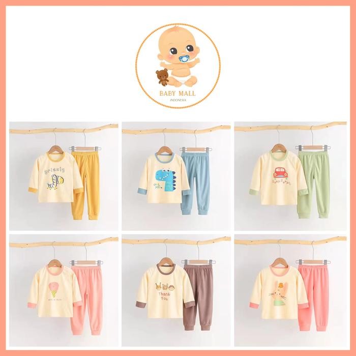 Modish- Ybs Uri Set Vol 1 0-9 Tahun Setelan Lengan Panjang Baju Tidur Piyama Korea Anak Bayi