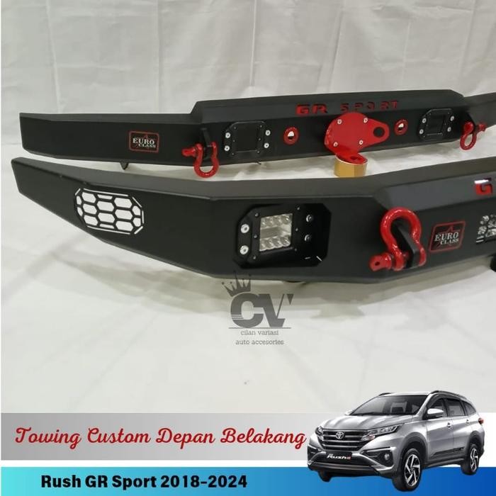 Hemat Paket Besi Towing Depan Belakang Custom All New Rush Gr Sport 2018 - 2025 Emboss