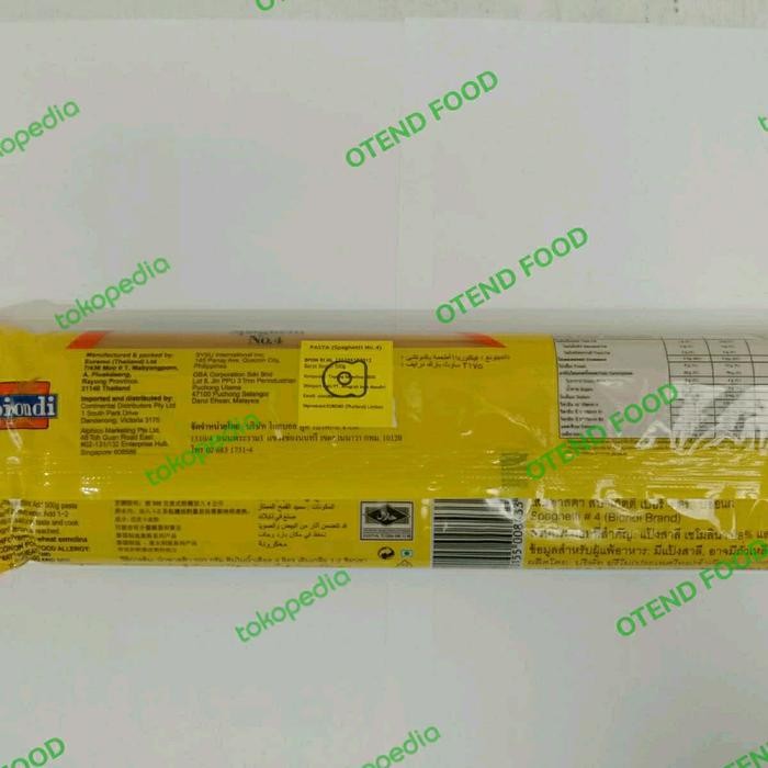 

BIONDI PASTA SPAGHETTI NO 4 - 500GR