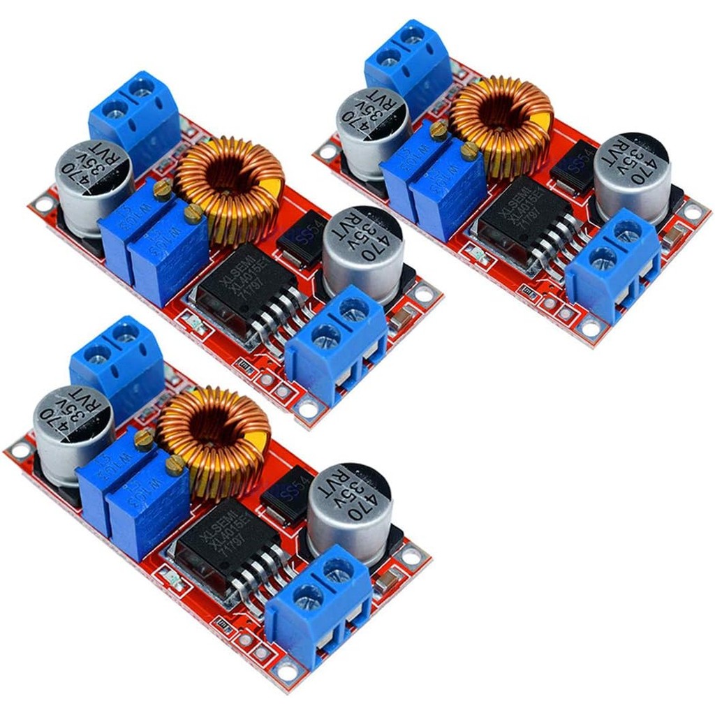 SALE 2PCS XL4015 5A DC-DC Converter 4-38V to 1.25-36V Adjustable Step-Down Module with Heat Sink Ste