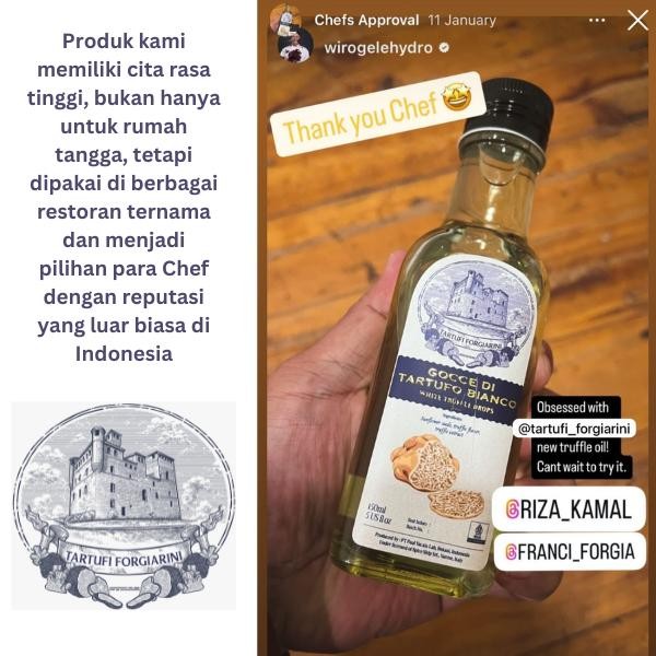 

Kualitas Terjamin Italian White Truffle Oil 250 Ml Gourmet Quality Halal - Minyak Truffle Asli Dari