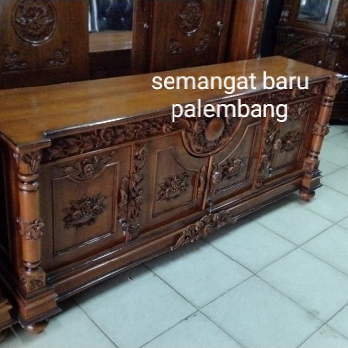 Bufet TV Jati Jepara / Meja TV Ukiran /Rak TV Jati Jepara/ Bufet Panel *