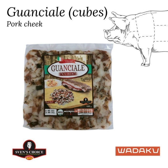 

BeliSkrg,KirimHariini- Guanciale Cubes Svenschoice 100gr