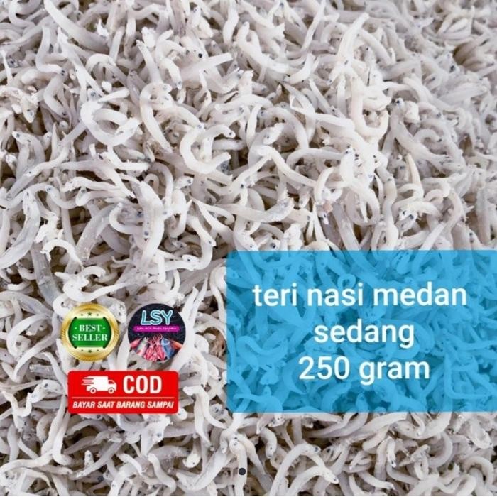 

PastikanDikirimLgsg- ikan asin teri nasi medan size sedang 250gram