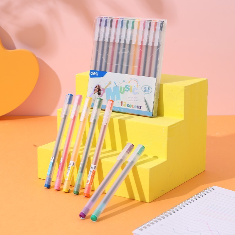 

Gel Pen Deli Color / Pulpen Gel isi 12 Warna [ Edisi AGNEZ MO ] - CG19