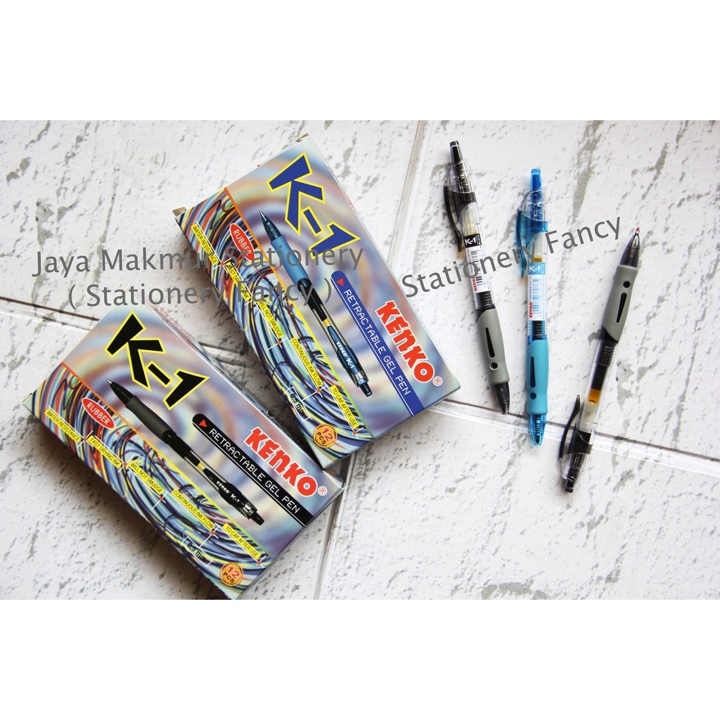 

Pen gel Retractable Kenko K-1 Tinta Warna 0.5 mm