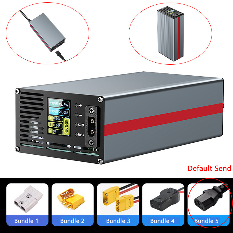 Adjustable Lithium Battery Charger 54V to 88.2V 2A-15A 2A-20A Charger Lithium Ion Lifepo4 Battery 48