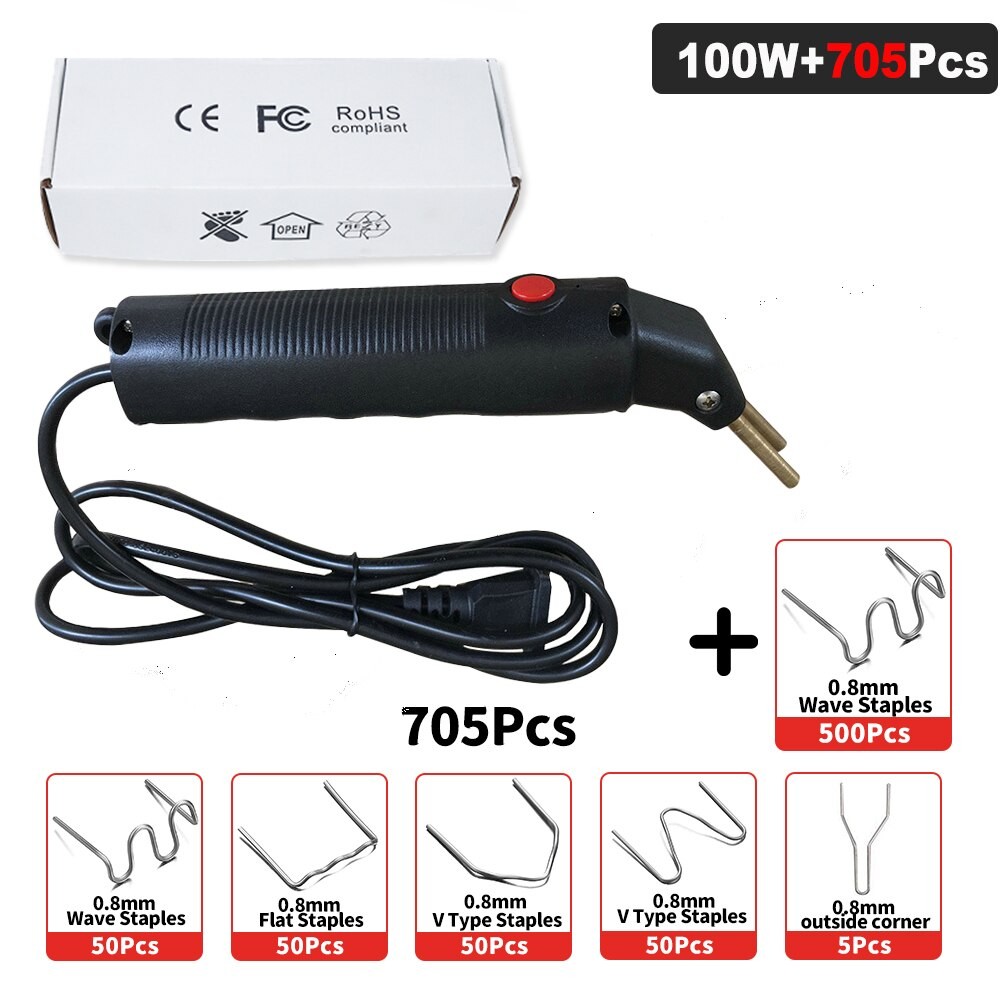 100W Car Bumper Repair Plastic Welding Machine Kit Plastic Welding Gun Hot Air Gun Plastic Welding M