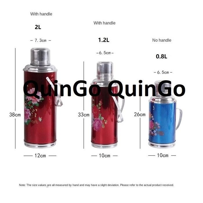 thermos kaleng termos tuang air panas ching kiang jadul jamu 2 liter [kuat dan tahan lama]