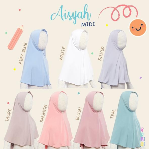 Hayat- Hijab Anak Balita Instant Jersey Jilbab Kerudung 4 5 Tahun Nuha Kids M