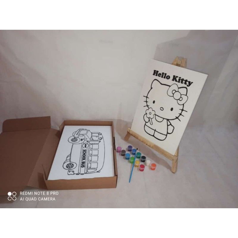 

sterofoam lukis paket lengkap mewarnai 6 gambar + stand lukis