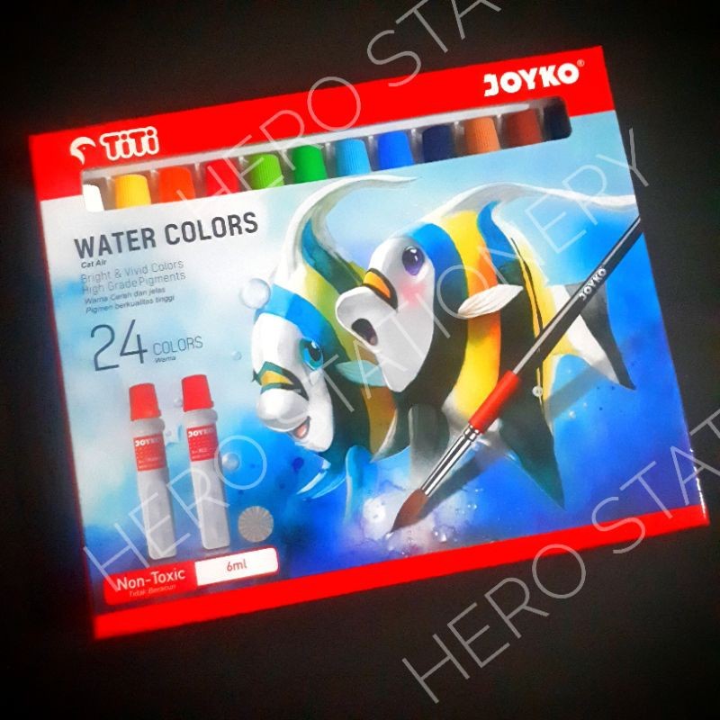 

Cat air water colors titi 24 warna WC-6ML-24