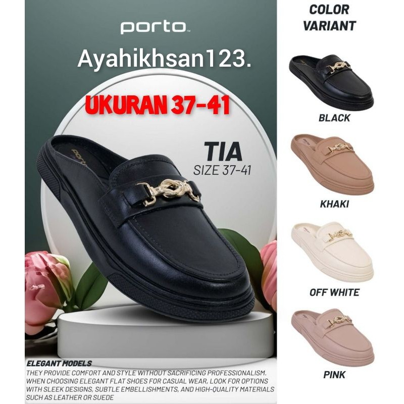 sandal sepatu karet slop wanita/perempuan porto TIA ukuran 37-41