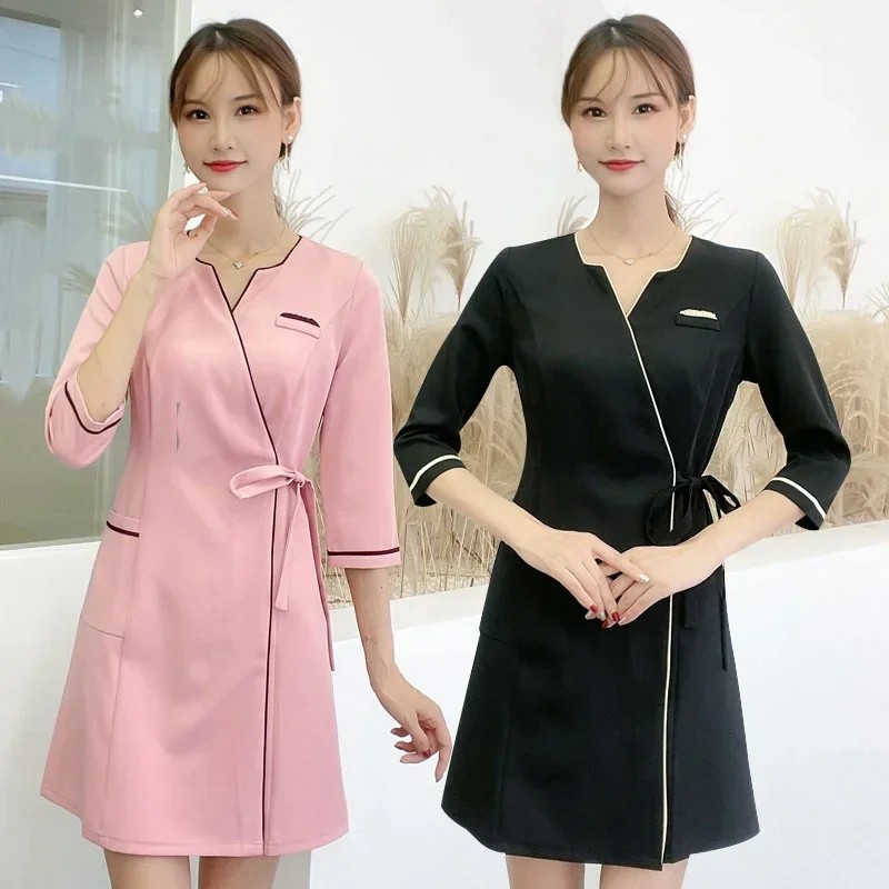 Spa Massage Beautician Uniform Women Beauty Salon Uniform Waitress Beautiful Clinical Uniforms For
