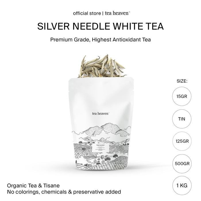 

White Tea Teh Putih Organik Premium Pure Organic Silver Needle
