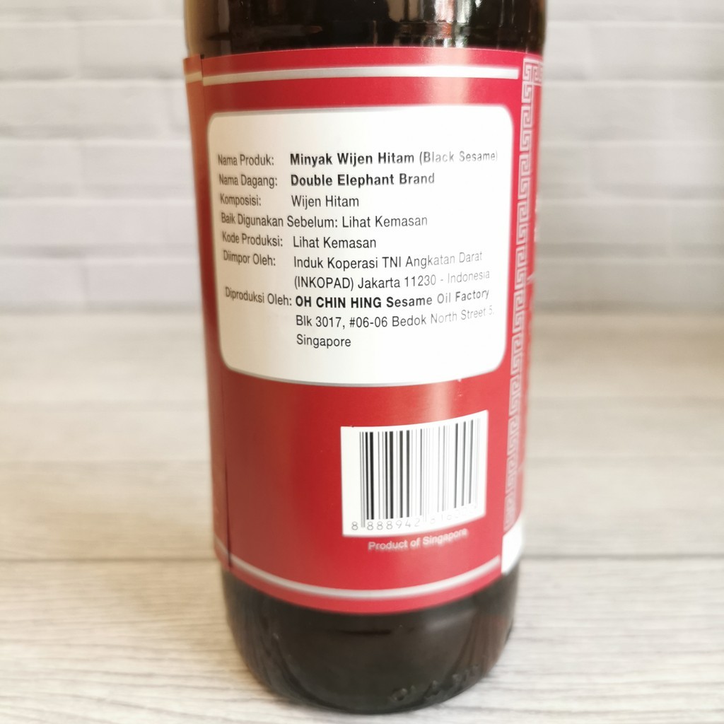 

Wijen Hitam Gajah 100% 650ml Double Elephant B Sesame