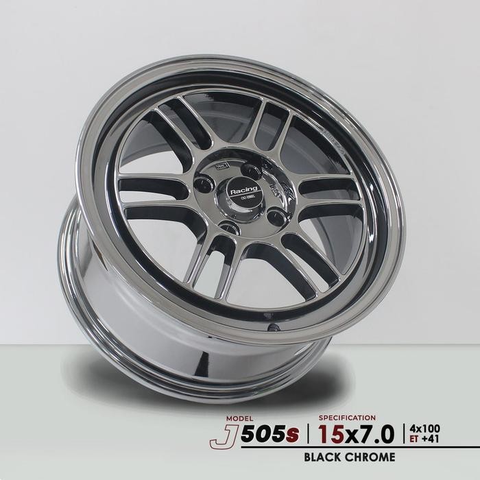 Velg RPF 1 Black Chrome R15 4x100 jazz brio agya ayla