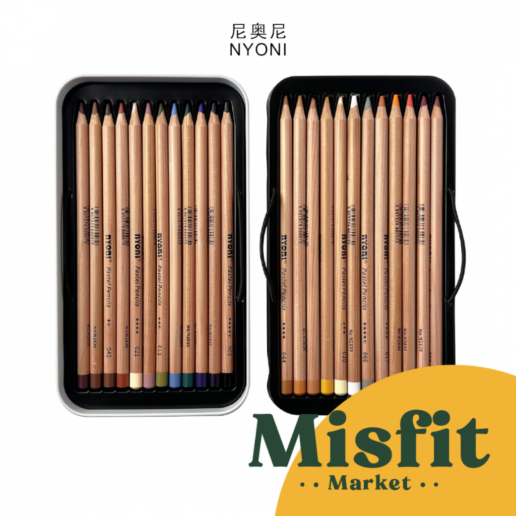

NYONI N2830 Charcoal Chalk Pastel Color Pensil 24 Set Pensil Warna Arang