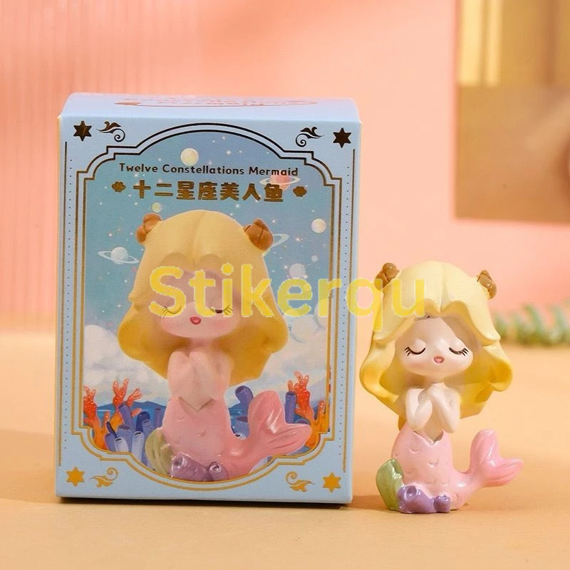 Sq- Pajangan zodiak putri duyung/12 zodiak karakter mermaid bisa pilih//BLIND BOX MISTERI