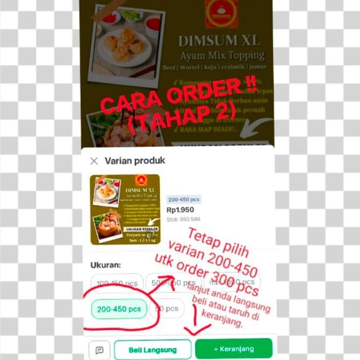 

BARANG TERLARIS MEDIUM SIZE L!! (HARGA Perpack = isi 50 pcs) PABRIK Frozen food madame Dimsum ayam