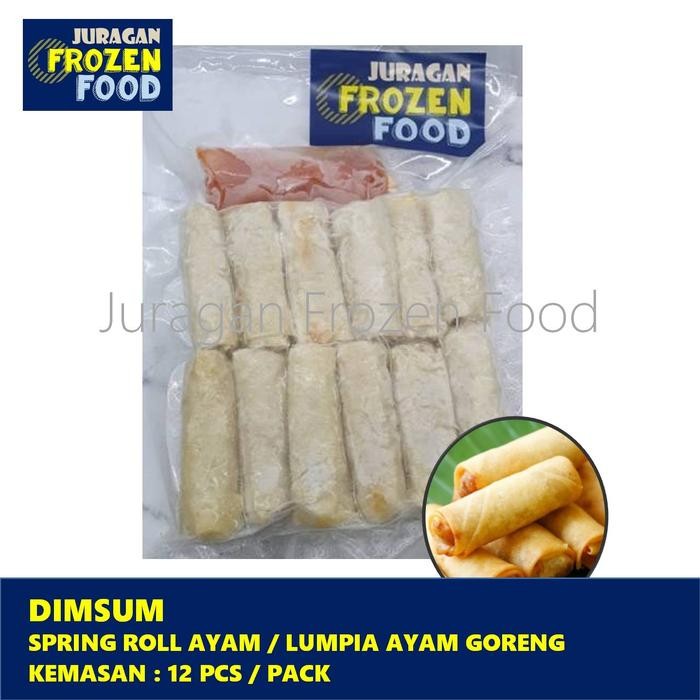 

BARANG TERLARIS DIMSUM Spring Roll / Lumpia Ayam enak isi 12 pcs chicken spring roll