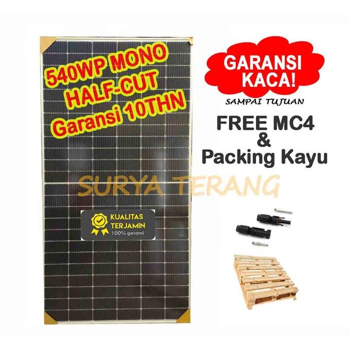 Solar Panel Surya 540wp Mono Solar Cell 540wp Mono Packing Kayu