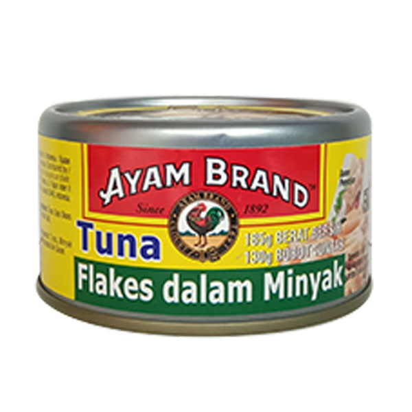 

AYAM BRAND TUNA FLAKES IN OIL 185/150 GR
