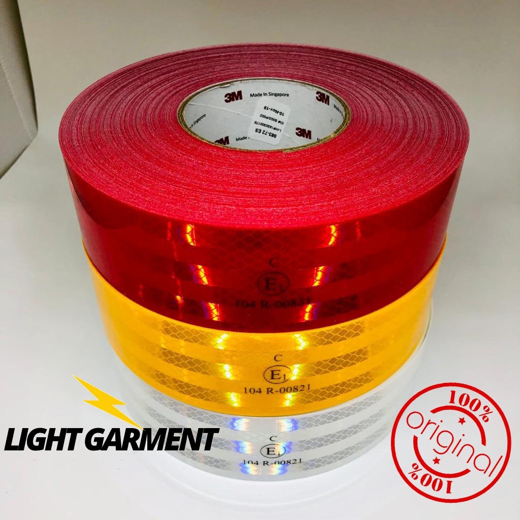 

Stiker Sticker Pemantul cahaya KIR DISHUB 3M 983 Conspicuity Tape Per 1 meter / Lakban Scotlht