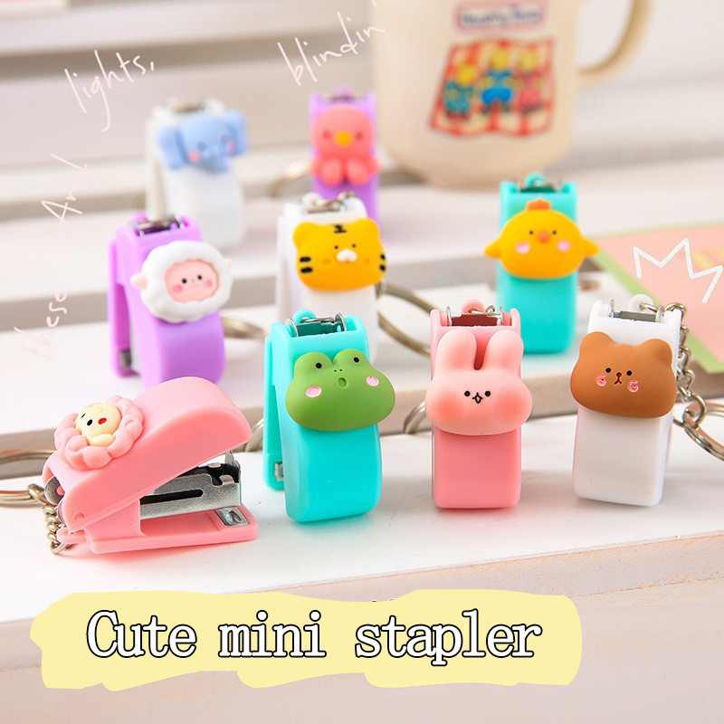 

Cute Mini Stapler Portable Staple Students Paper Binder Stationery School Office Supplies Kawaii