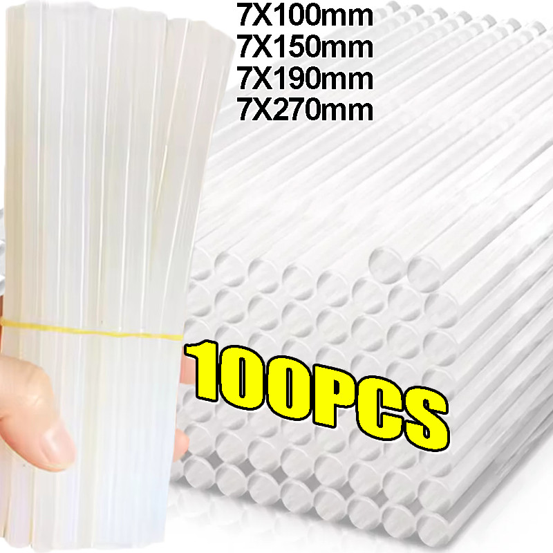 

1/100Pc 7Mm Transparent Hot Melt Glue Stick Strong Visco Stick For Electric Glue Gun Diy Craft Album