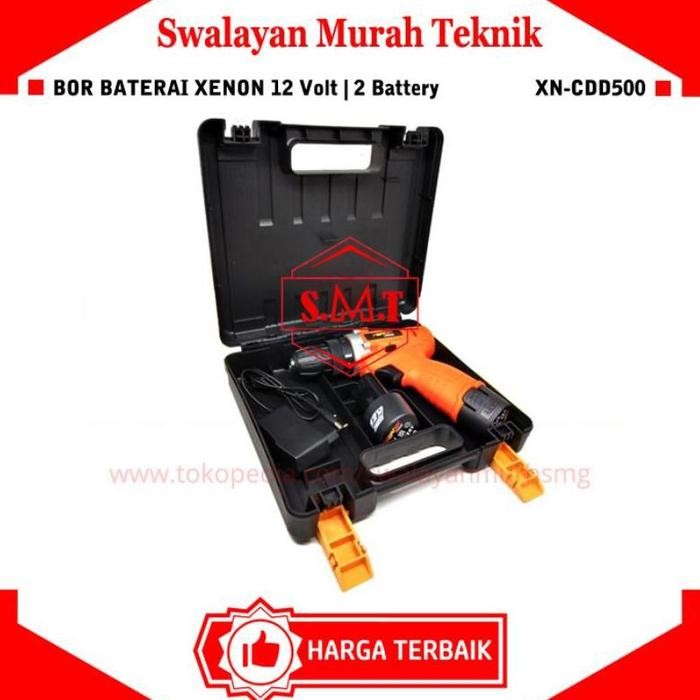 Ready XENON CDD500-UF Mesin Bor Baterai Cordless Xenon 2 Baterai 12volt