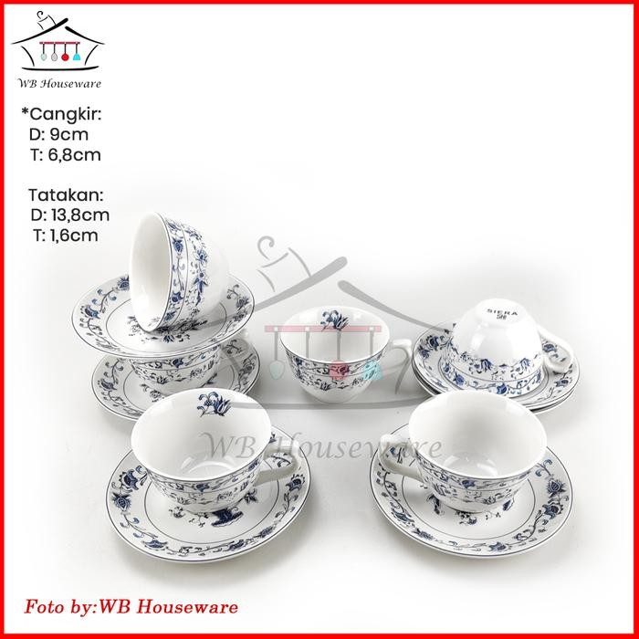 cangkir tea set motif ng SIERA KPC-04 / 6 pasang cangkir / coffee set cerac