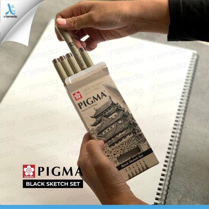 

Drawing Pen Sakura Pigma Micron Black 6 Set A #Gratisongkir