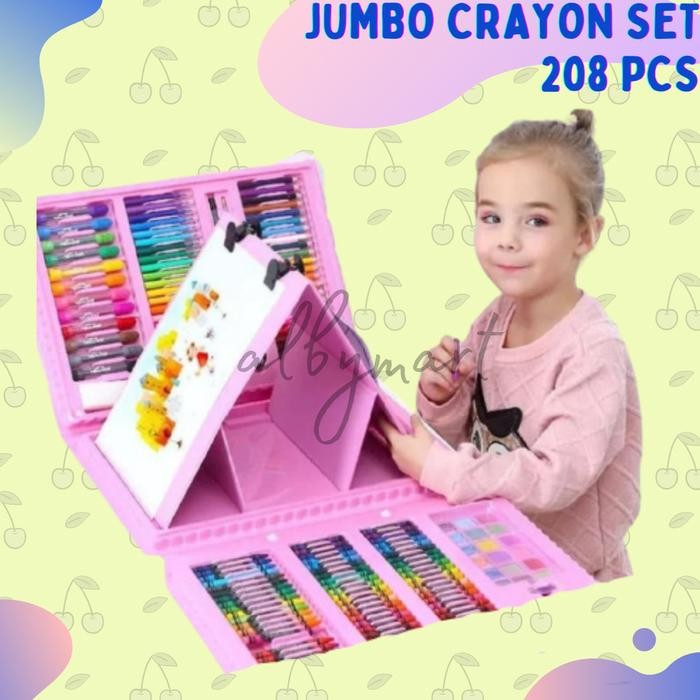 

Pensil Warna Spidol Warna Cat Air Crayon Colouring Set Isi 86 Pcs Kado #Gratisongkir