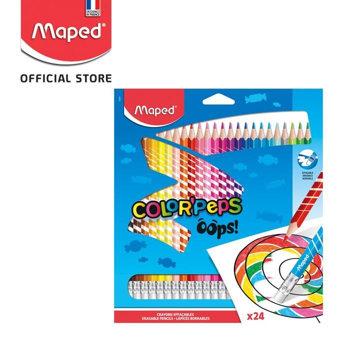 

Maped Erasable Pensil Warna Oops Set 24 - Cardboard #Gratisongkir