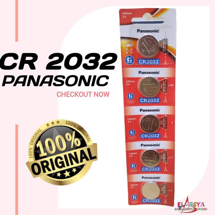 H0M3Sweet- Panasonic Cr2032 Original Lithium 3 Volt / Baterai Cr2032 Panasonic
