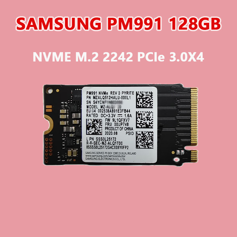 Samsung Ssd 2242 Pm991Pcie3.0X4 128Gb & Pm991A 128G 2242 Pcie 3.0X4 & Pm9B1 Pcie4.0X4 256Gb M.2 Nvme