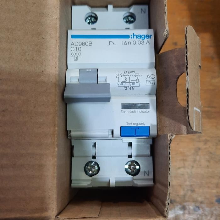 Populer Elcb Hager 2P 10A 30Ma Ad960B