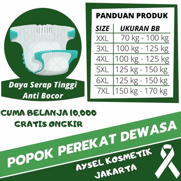 (ECERAN) popok PEREKAT dewasa XXL JUMBO / pempers / adult diaper