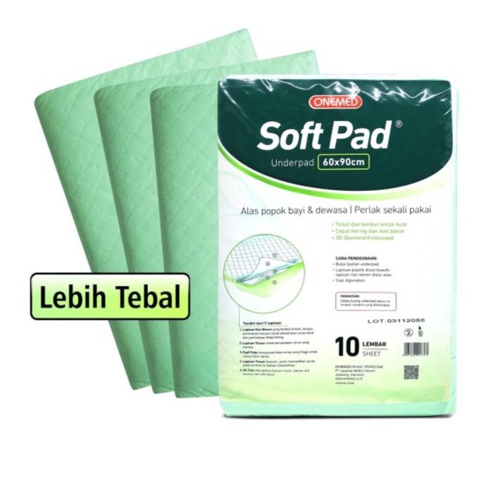Underpad SoftPad Onemed 60x90 cm Pak Isi 10pcs