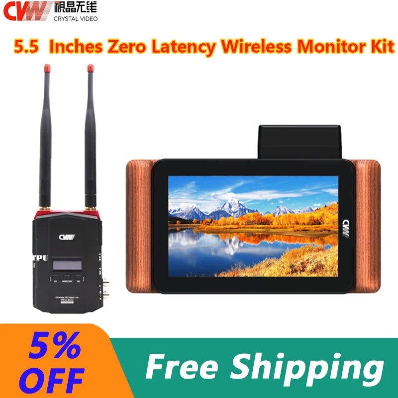 BEST SELLER CVW SWIFT PRO VUE Wireless Transmitter 200m Zero-delay with Follow Focus 5.5 inch Camera