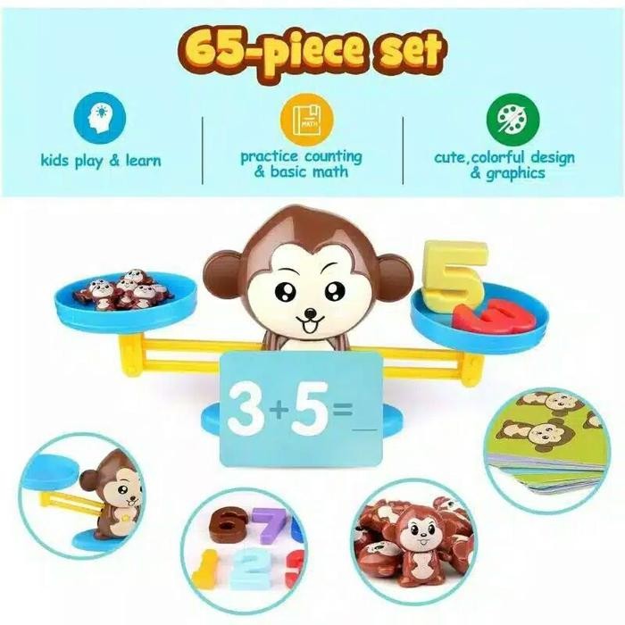 STOK READY. MAINAN EDUKASI ANAK BALANCE MONKEY / MAINAN MONYET MONKEY BALANCE