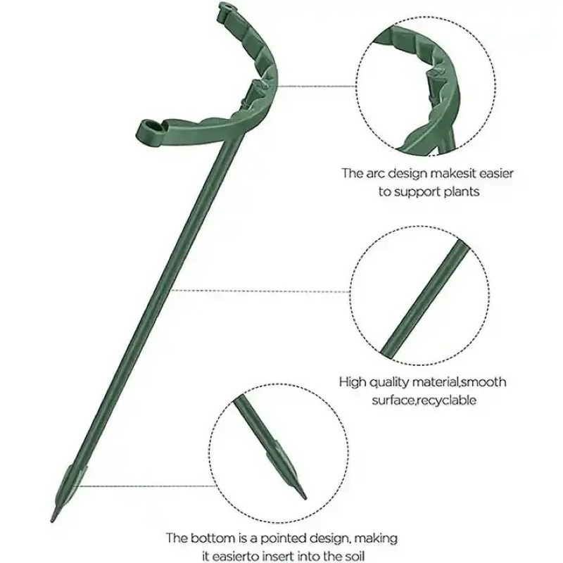 12Pcs Tiang Tanaman Kawat Tanaman Peyanggga Tanaman Rambat Tiang Penompak Bunga Rambatan Tanaman
