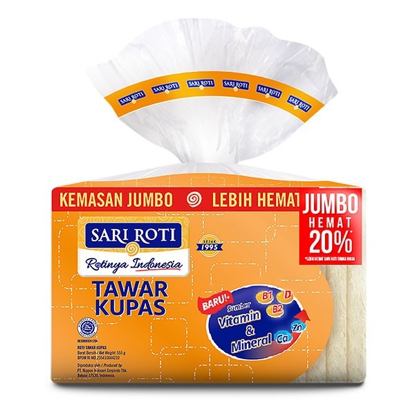 

PastikanTerjaminMutunya- SARI ROTI TAWAR JUMBO KUPAS