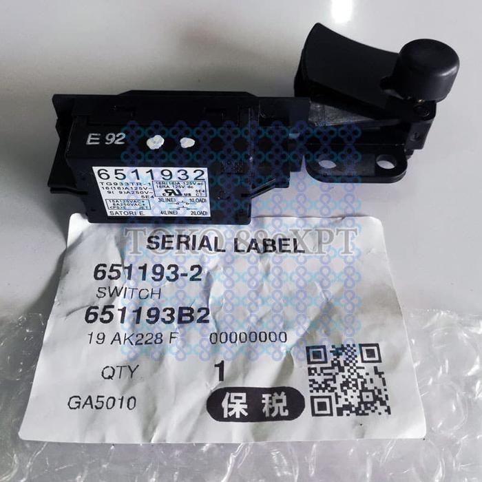 Switch TG933TR-1 Makita GA5020 GA6020 GA 5020 6020 Original 651193-2