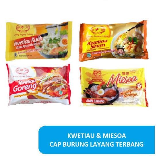 

PastikanTerjaminMutunya- 1 dus Kwetiau & Miesua Burung Layang Terbang (isi 20pc)