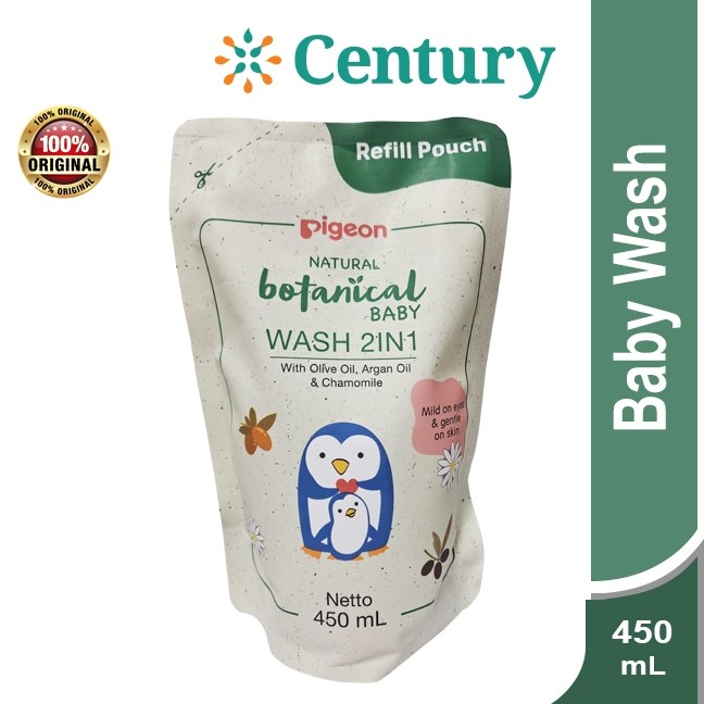 Pigeon Natural Botanical Baby Wash 2In1 Refill 45Ml/ Perawatan Bayi / Shampoo & Sabun Bayi